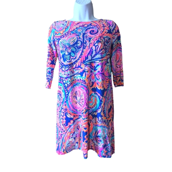 Lilly Pulitzer Other - Lilly Pulitzer Girl's Mini Sophie   Me a Lime Paisley Floral Dress ..XL (12-14)